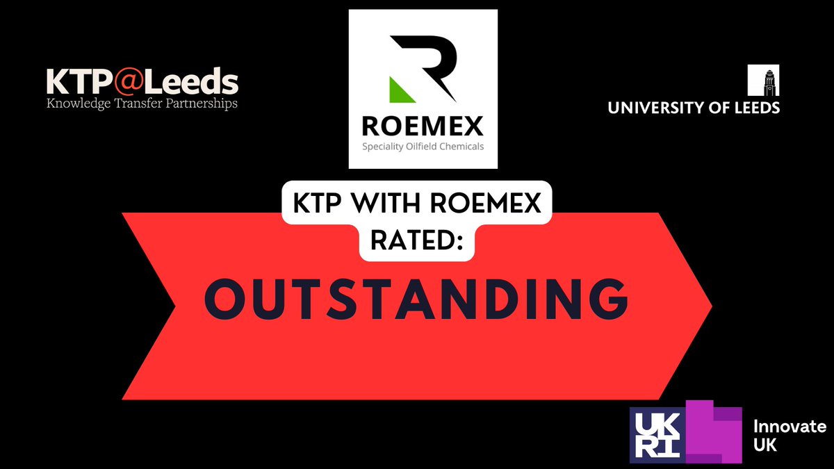 We are excited to share that our #KTP collaboration with Roemex has achieved an Outstanding grade from @innovateuk 🏅 Big congratulations to our dedicated team for their hard work and commitment! 🙌 #innovation #collaboration @IUK_Connect @UniversityLeeds