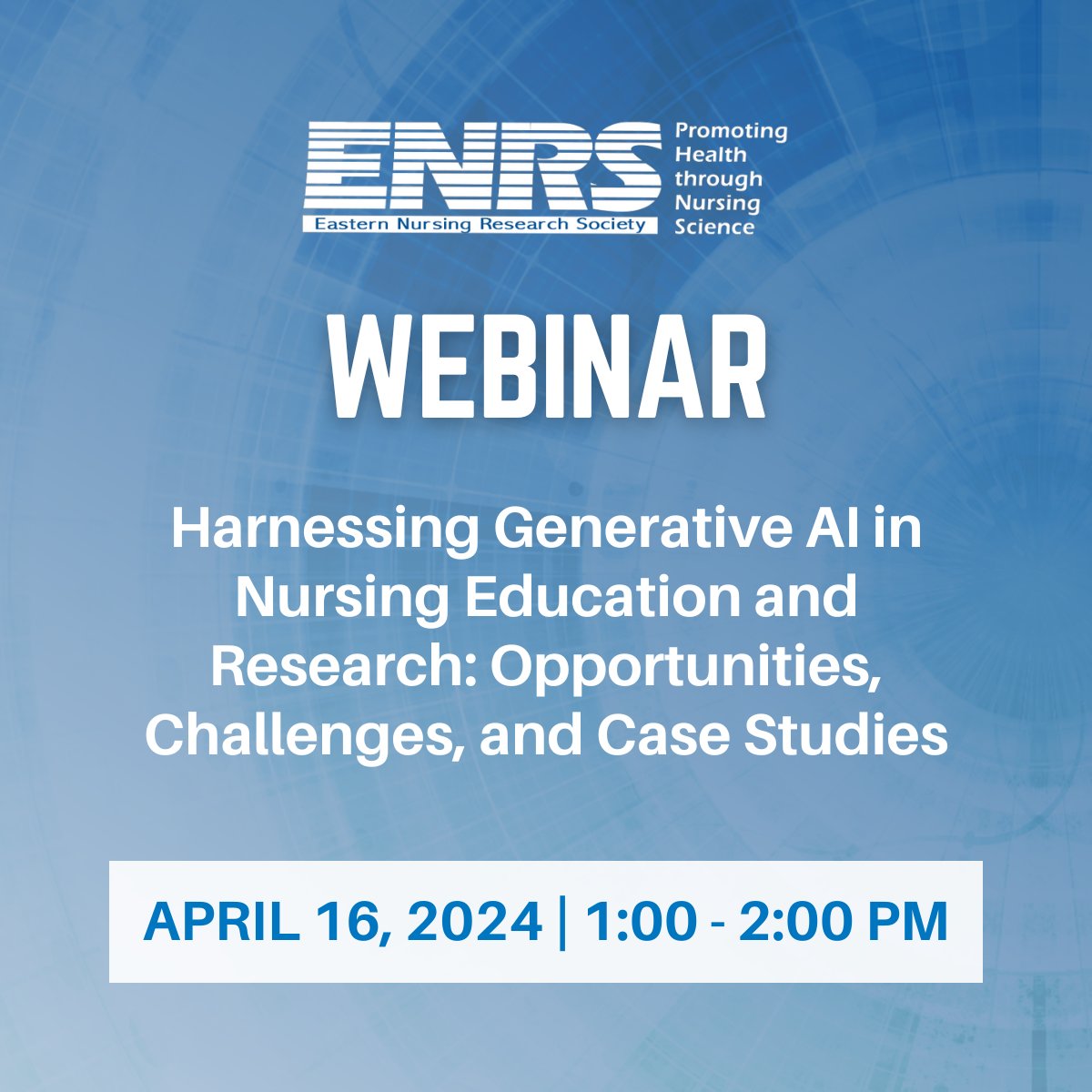 Last chance to join us! The rapid advancement of generative artificial intelligence (AI) technologies, such as ChatGPT, presents a transformative opportunity for nursing education and research. Register here 👉 enrs.memberclicks.net/april2024#!/