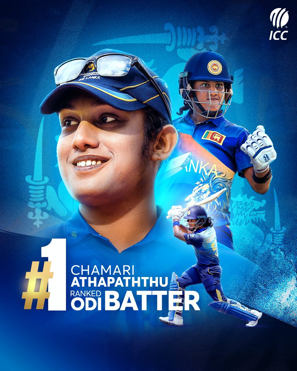 An all-time 🇱🇰 great! Chamari Athapaththu regains the 🔝 spot in the ICC Women's ODI Player Rankings for batters! 🔗 : bit.ly/3JvhtN4