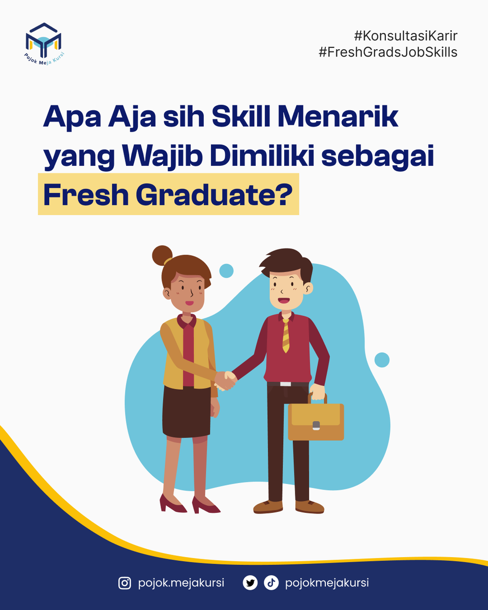 pojokmejakursi's tweet photo. Kira-kira skill apasih yang diperlukan Fresh Graduate di dunia kerja? 🤔 🔎

Min-Poki kasih tau nih, apa aja skill yang wajib dimiliki seorang Fresh Graduate🤩💫 terapkan pada diri kamu juga ya🤫‼️

#jobseekers #lowker #freshgraduate #softskill #hardskill #zonauang #karir https://t.co/BQpjXr6otw