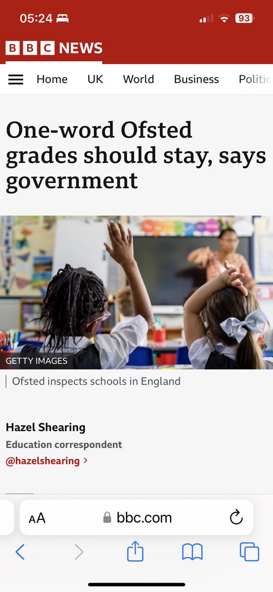 Single word reductive Ofsted judgments are contributing to a recruitment & retention crisis and driving poor mental health outcomes for staff. Regrettably, they are used by the current Government to crudely categorize schools, which is why there is little appetite for reform.