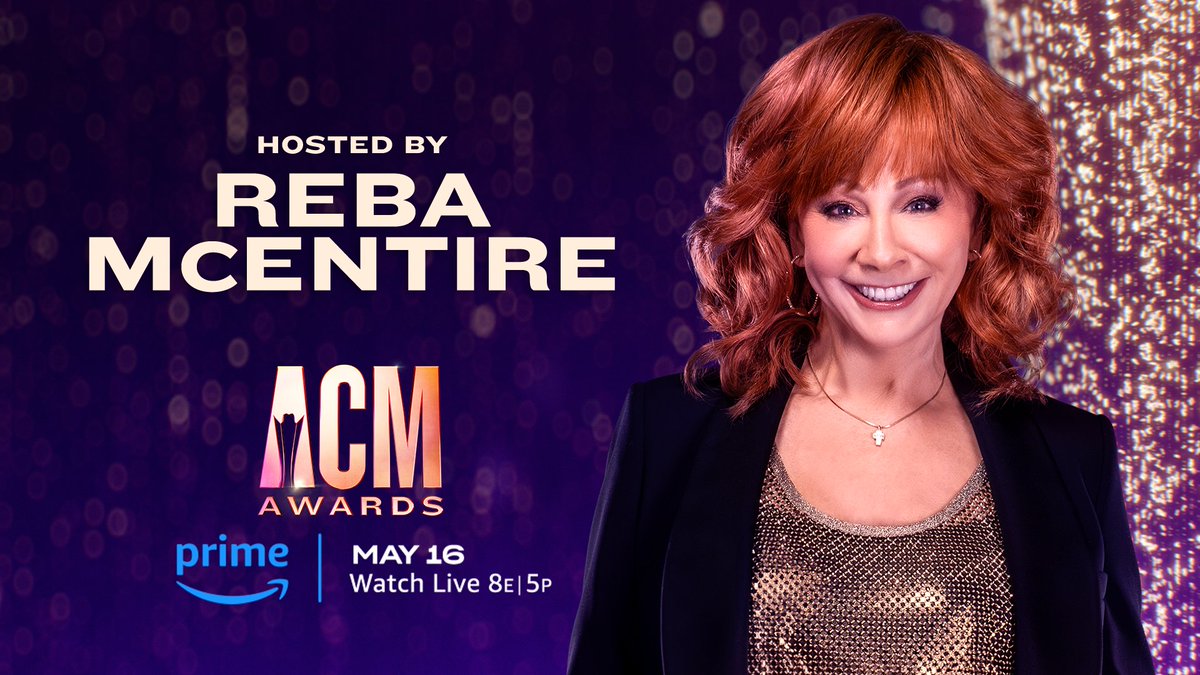 Country Music’s Party of the Year is going to be extra-FANCY this year with @Reba back as our host! ♥️ She will also be taking the stage for a show stopping performance featuring brand new music! 🎶 

You don't wanna miss the 59th #ACMawards LIVE May 16 at 8e | 5p on @PrimeVideo.…