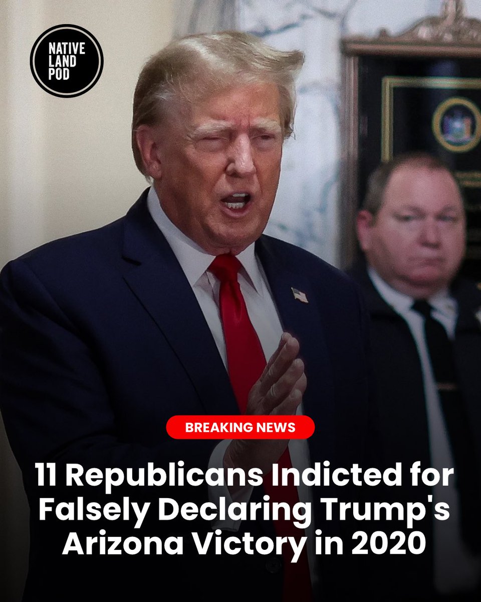 Arizona grand jury indicted former President Donald Trump’s chief of staff Mark Meadows, lawyer Rudy Giuliani, and 16 others for their efforts to use so-called fake electors to try to overturn Trump’s loss to Joe Biden in the 2020 presidential election. SOURCE: Huff Post #NLP