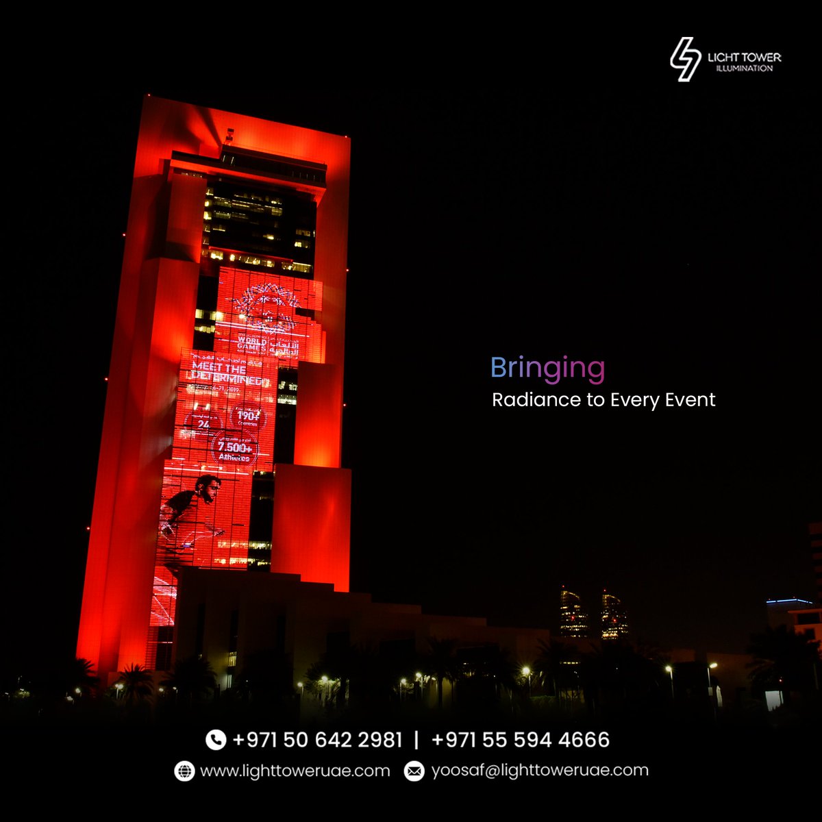 Bringing Radiance to Every Event

Connect with us: +971 50 642 2981, +971 55 594 4666

#lighting #facadelighting #outdoorlights #eventlighting #outdoorlighting