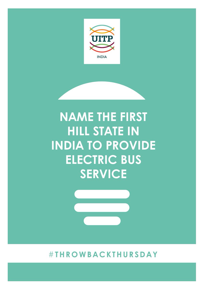 ⭐#ThrowbackThursday 
#Geographical conditions, especially #topography & #weather play major roles in determining the specifications for different modes of #PT that would be locally viable to be deployed.
Guess the answer for today's question.
#UITP #AdvancingPublicTransport