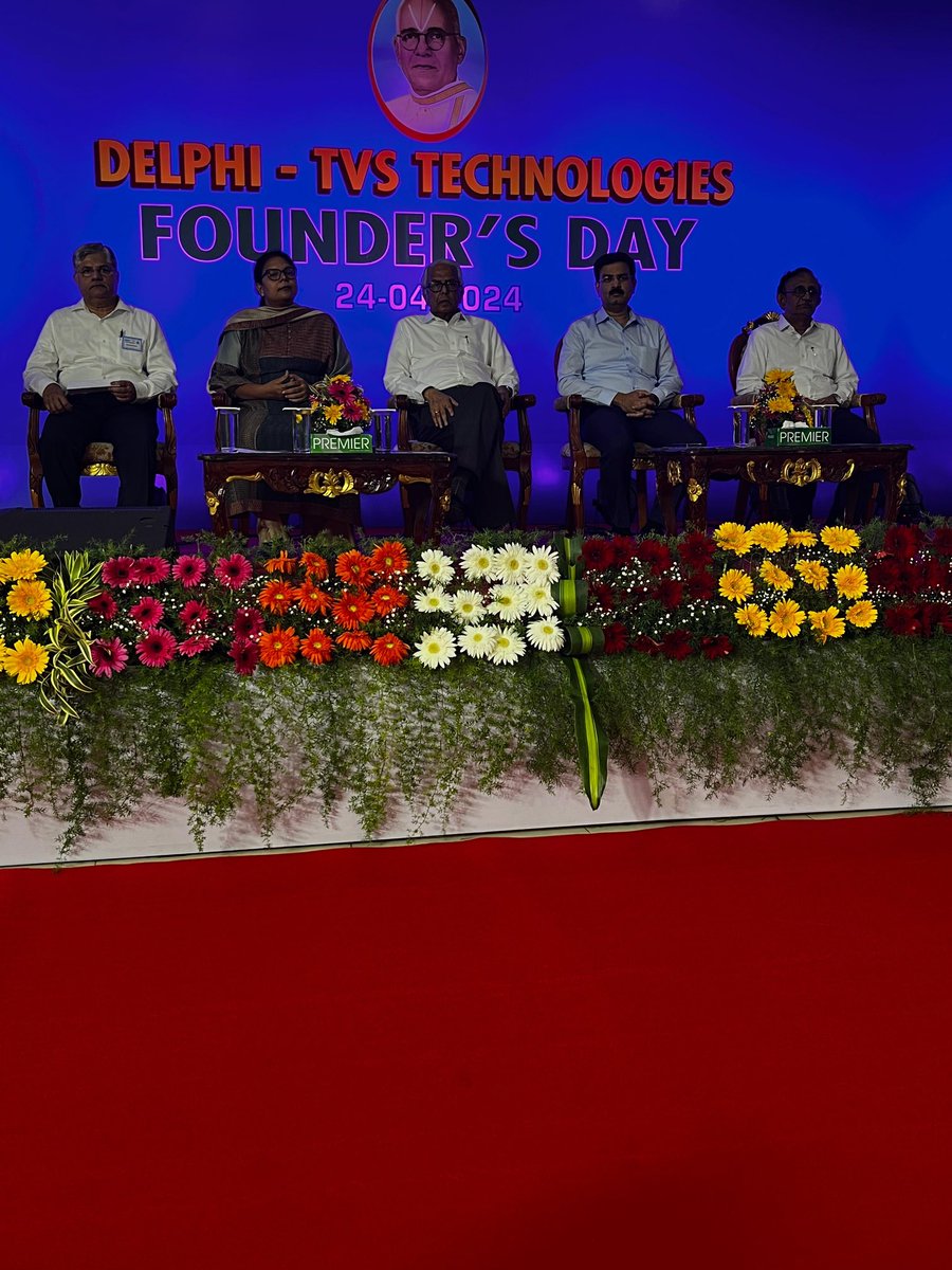 vinod_sahay's tweet photo. Attended Founder’s day celebration of TVS group ⁦⁦@DelphiTVS⁩ .Witnessed a great event where highly motivated team of DelphiTVS recommitted themselves to core values &amp; purpose as set by their founder Late Shri TV Sundaram Iyengar. Our Legacy is the foundation for future! https://t.co/mRcsnZMoWX