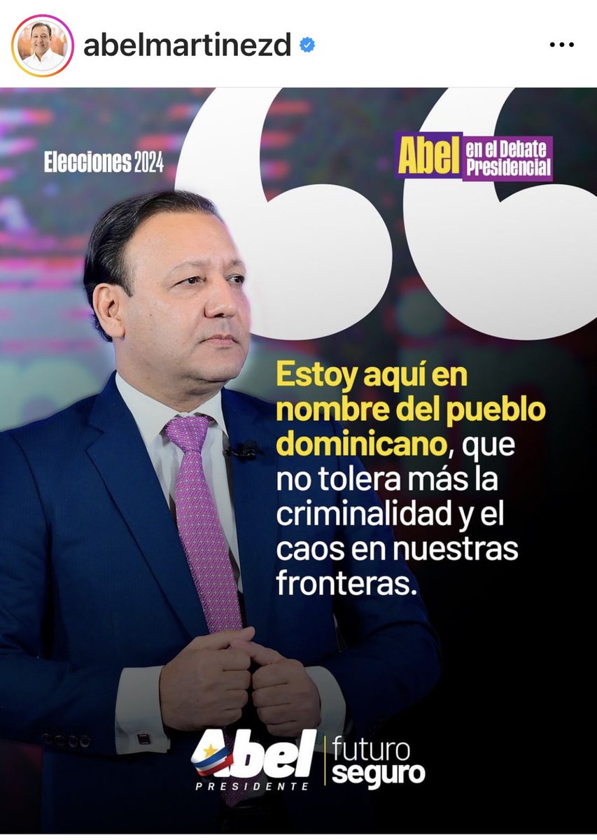 Maribelacostaac's tweet photo. Mis felicitaciones @Abel24RD  en el #DebateANJE2024. Mostró seguridad, firmeza, conocimiento  y capacidad.
Las mentiras e incapacidad de este gobierno del  @PRM_Oficial no estarán siempre ocultas, ni sostenibles. Este es el momento. https://t.co/oh8V9ChATW