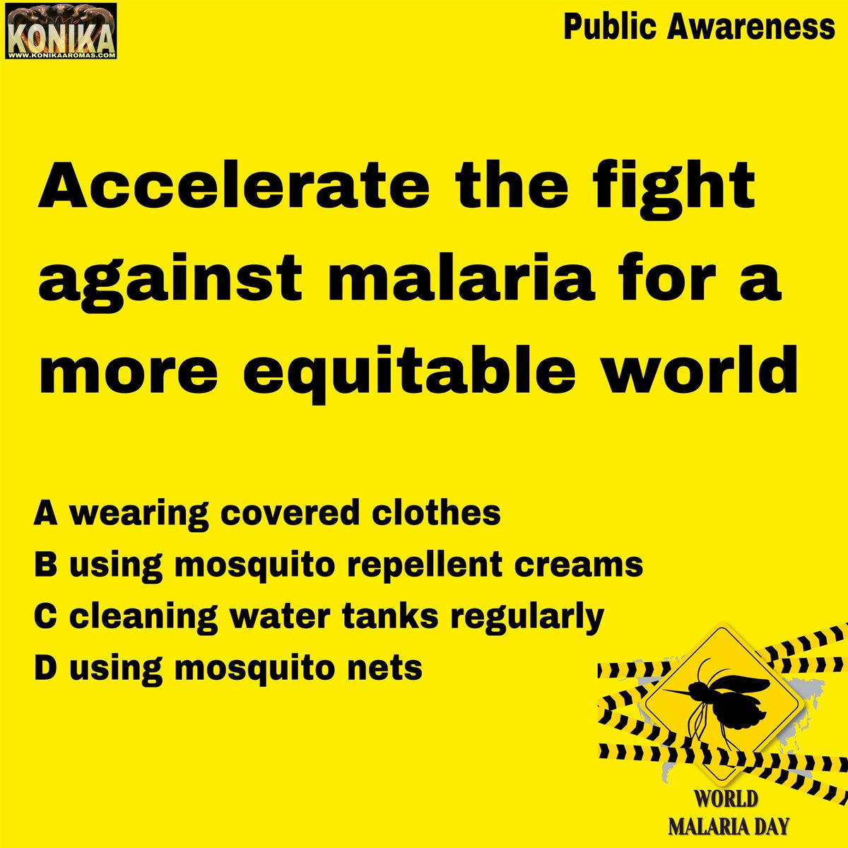 Let’s accelerate this fight to the conclusion.

Malaria is a life-threatening disease primarily found in tropical countries. It is both preventable and curable.
#who #health #worldmalariaday #worldhealthorganisation #konika #mosquitoes