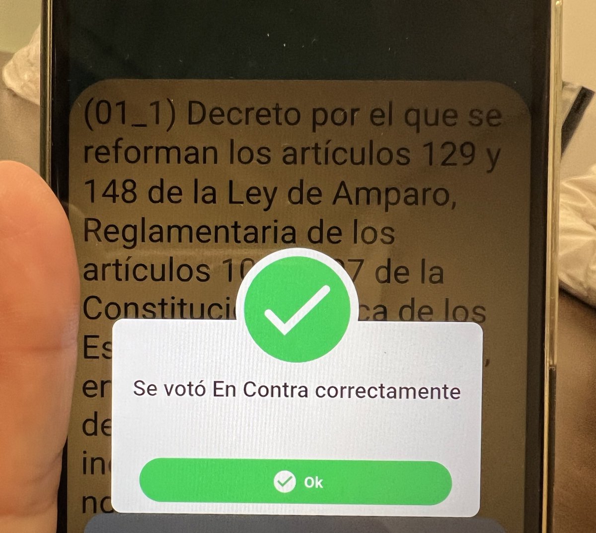 ¡Morena aprobó iniciativa sobre el #Amparo la cual vulnera los derechos de personas con discapacidad! ¡Por supuesto que mi voto fue EN CONTRA!  ❌