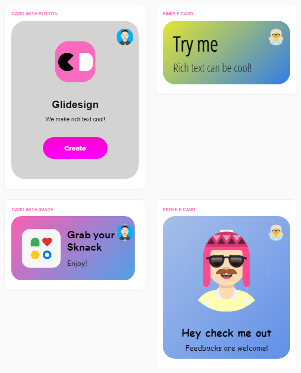 OwyssWerkin's tweet photo. Hey, I would love some feedbacks to improve Glidesign.
There are still some user slots available!
Hop over to #Glideapp community!
https://t.co/Oy4LIENzQW
#Glidesign #nocode https://t.co/tcmN73o4Yn