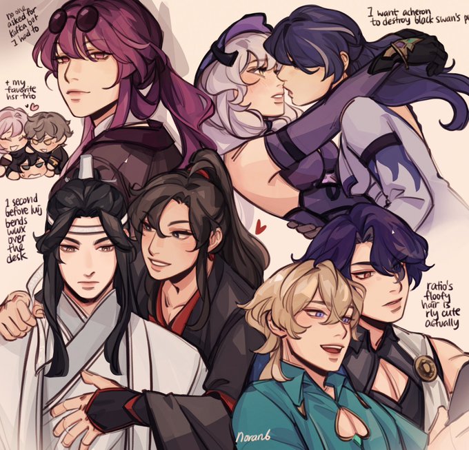 took some requests cos art block  lots of hsr &amp; rogue wangxian 