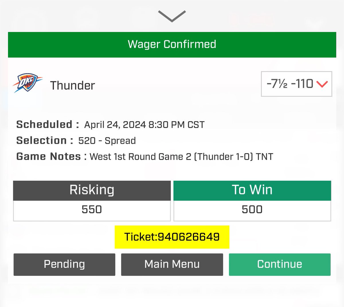 CASH THE 5U⭐️ #NBA MAX PLAY 💵 

💵Thunder -7.5 -108 5u⭐️ MAX 
💵SGA O28.5 Points -110 1u 

⭐️: dubclub.win/r/BettingWithB…

MY BIGGEST NBA⭐️ BET OF THE YEAR. #NBAPlayoffs 

➖🚨➖JERSEY GIVEAWAY🎁➖🚨➖

🚨: LIKE &amp; RT THIS POST TO ENTER 💛