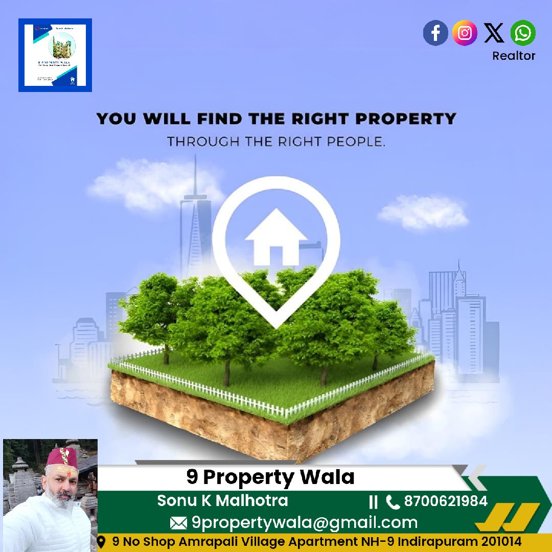 You will find the right property through the right people.
@9propertywala

Call us  📲 93116 32755 

#9propertywala #2bhk #3bhk #flat #penthouse #shop #office #Indirapuram #home #realestate #realtor #realestateagent #property #investment #househunting #interiordesign