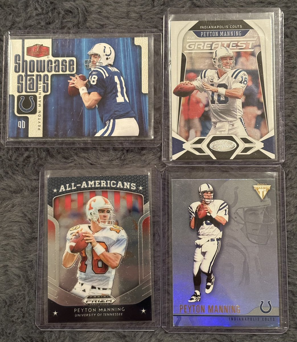 PigskinPC's tweet image. Stack Sale Post #149

Peyton Manning 4 Card Lot

$6

Comment “Take” and it’s yours! $1 PWE $5 BMWT. Stack until Wednesday 5/1 #StackAttack #TheHobbyFamily