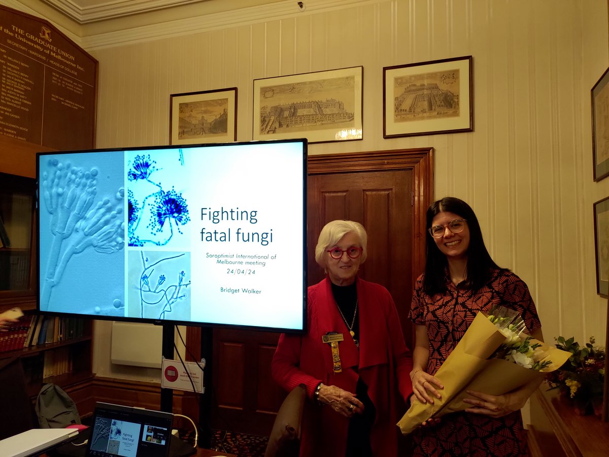 Had a lovely evening meeting the members of the Soroptimist International Melbourne club and presenting my research. It's an honour to have been the 2023 recipient of the Dame Margaret Blackwood Soroptimist Scholarship. @SoroptiTweet @BioSci_UniMelb