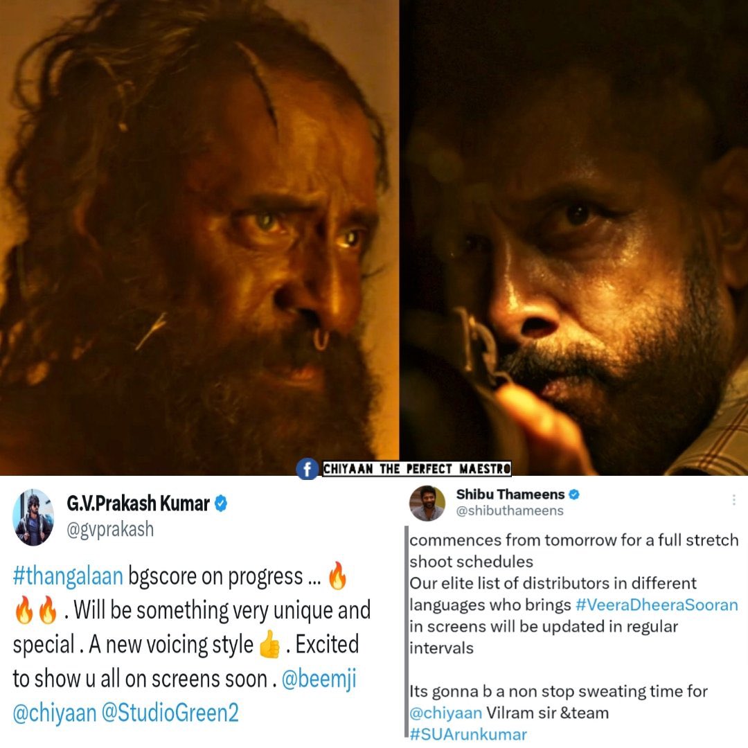 #VeeraDheeraSooran shoot starts ❤️‍🔥
#ChiyaanVikram ll #Thangalaan