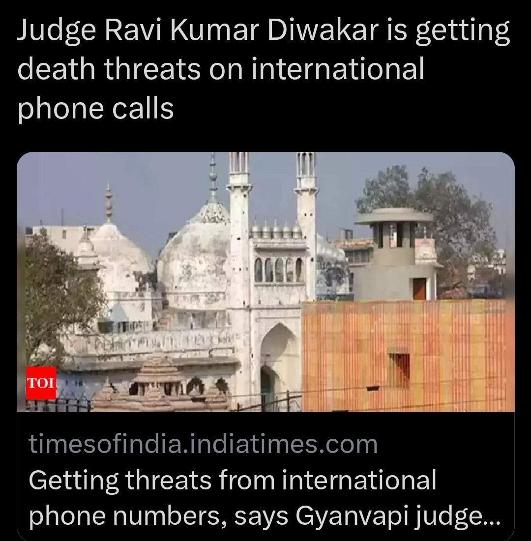 Zombies are now giving 'sar tan se juda' threat to the Judge who ordered Gyanvapi Survey. Zombies needed to be er@dic@ted for the real peace in the world. Our Court's are too generous towards the zombies giving de@th threats to others.