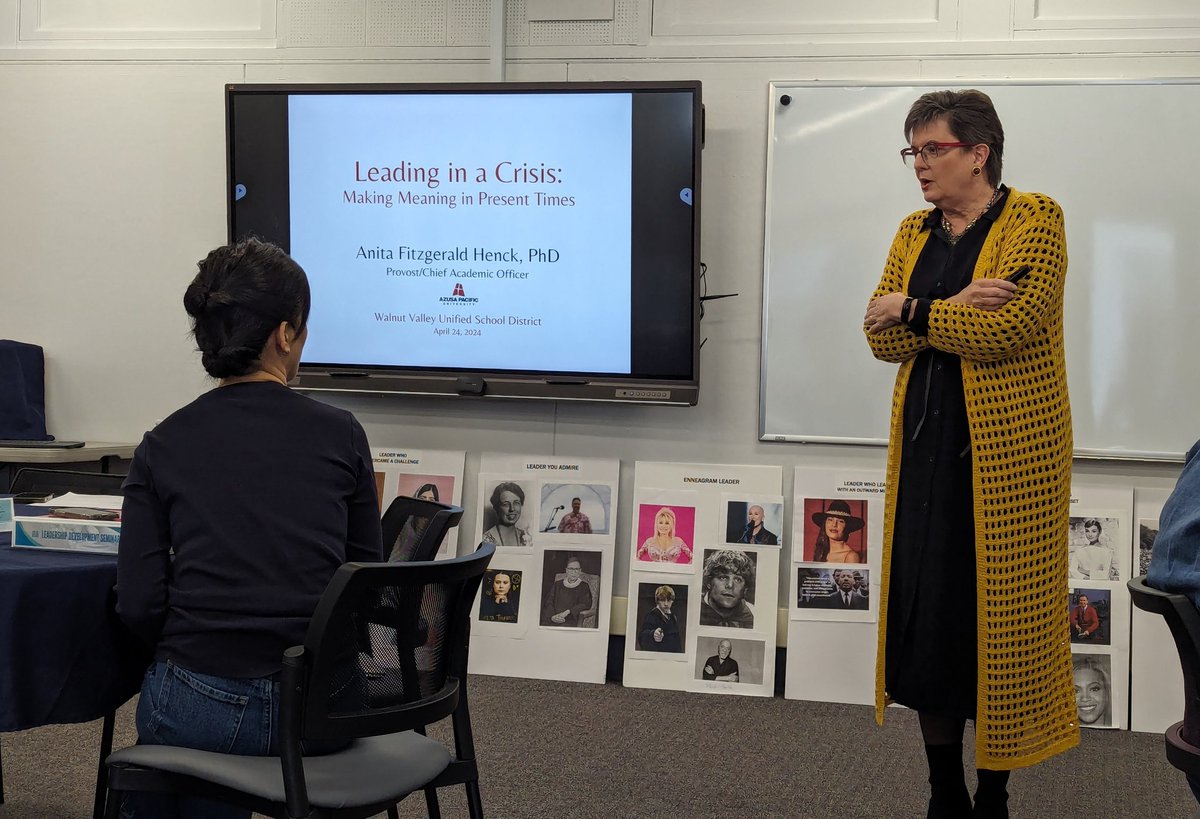 @WVUSD_Tweet Leadership Development Seminar Cohort 9 learns from Supt. Taylor on the Five Dysfunctions of a Team. Special presentation from APU Provost Dr. Anita Henck on Leading in a Crisis.