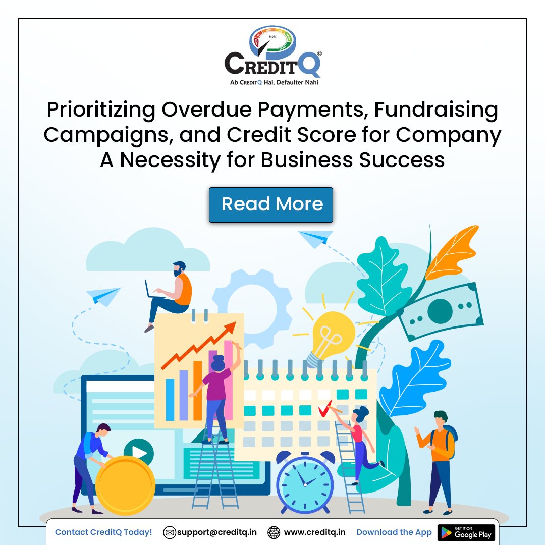 Prioritizing Overdue Payments, Fundraising Campaigns, and Credit Score for Company: A Necessity for Business Success.
.
Read more- creditq.in/post/prioritiz…
.
Download or you can login on- creditq.in
.
#creditq #creditmanagement #businesscreditmanagement #creditscore