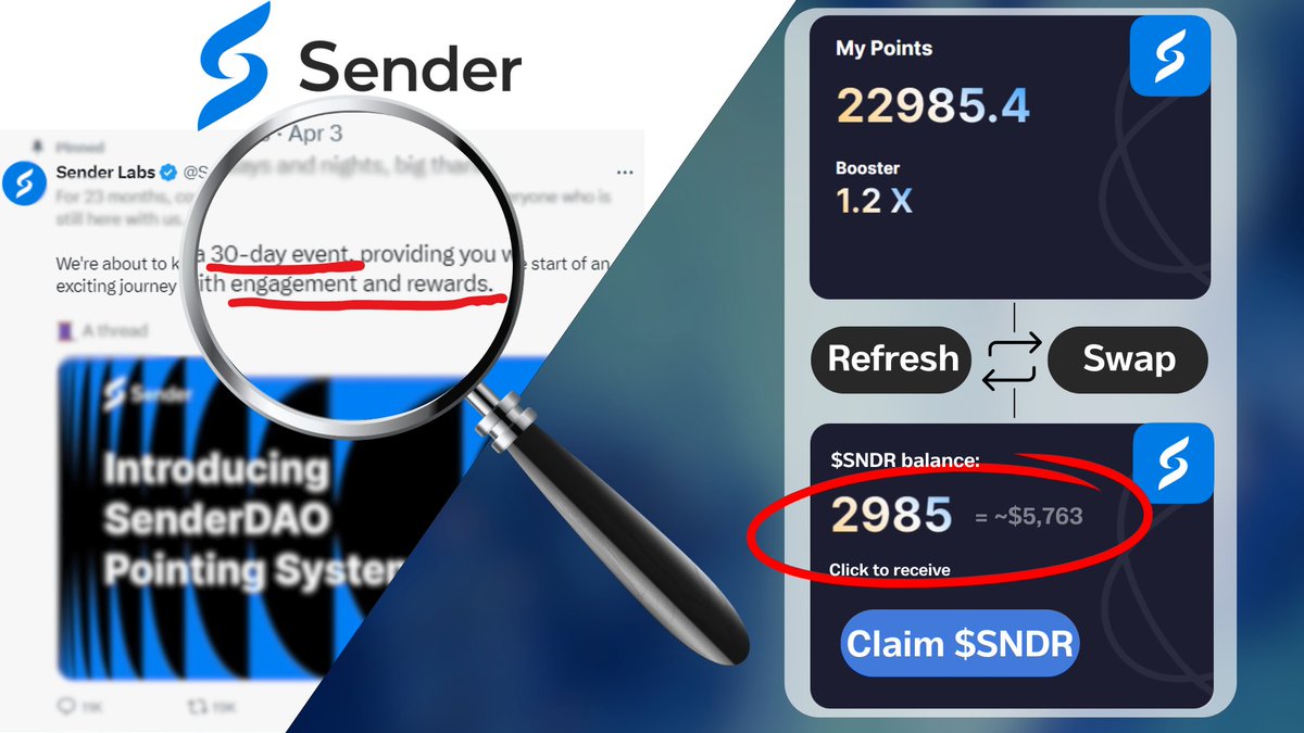 AIRDROPER112's tweet photo. The platform @SenderLabs reduces the risk of fraud, increases trust between parties, and promotes legitimacy by verifying identity through a decentralized process.
#SenderLabsDAO #SenderWallet #SenderTasks #SenderLabsDAO
#Bitcoin #Airdrops #Binance https://t.co/67nYN1gHHR