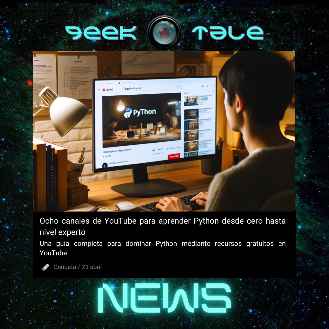 GeekTaleNews's tweet image. Ocho canales de YouTube para aprender Python desde cero hasta nivel experto
🔗 genbeta.com/a-fondo/ocho-c…
🗞️ @genbeta
#️⃣ #noticias #tecnologia #AprenderPython #YouTube #Educacion #Genbeta