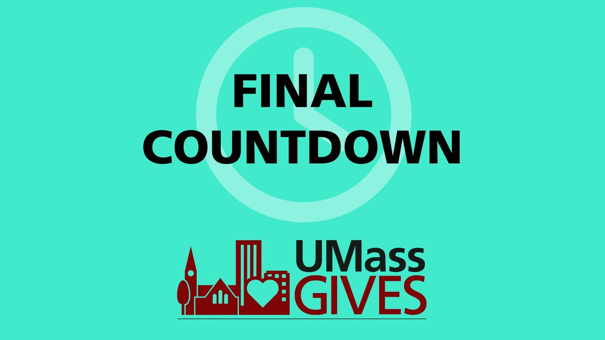 It’s the final countdown ⏱️ We’ve got 24 hours left of #UMassGives 2024! Participate in the university’s annual online giving campaign, support our students with a gift of any size, and make a lasting impact at #ManningCICS.  Make a gift: brnw.ch/21wJ9nU