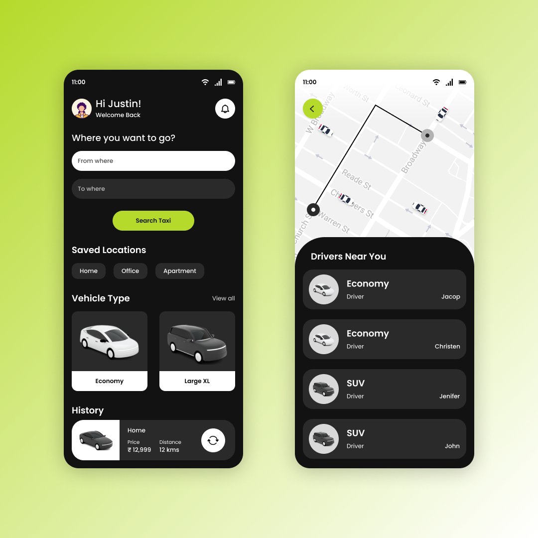 hey all,  

I have designed a custom home and booking detail screen Taxi booking mobile app. Please take a look and drop your feedback, If any.  

#UI #ux #uiux #uidesign #uxdesign #uiuxdesign #taxi #taxibooking #mobileapp #figma #DailyUI
