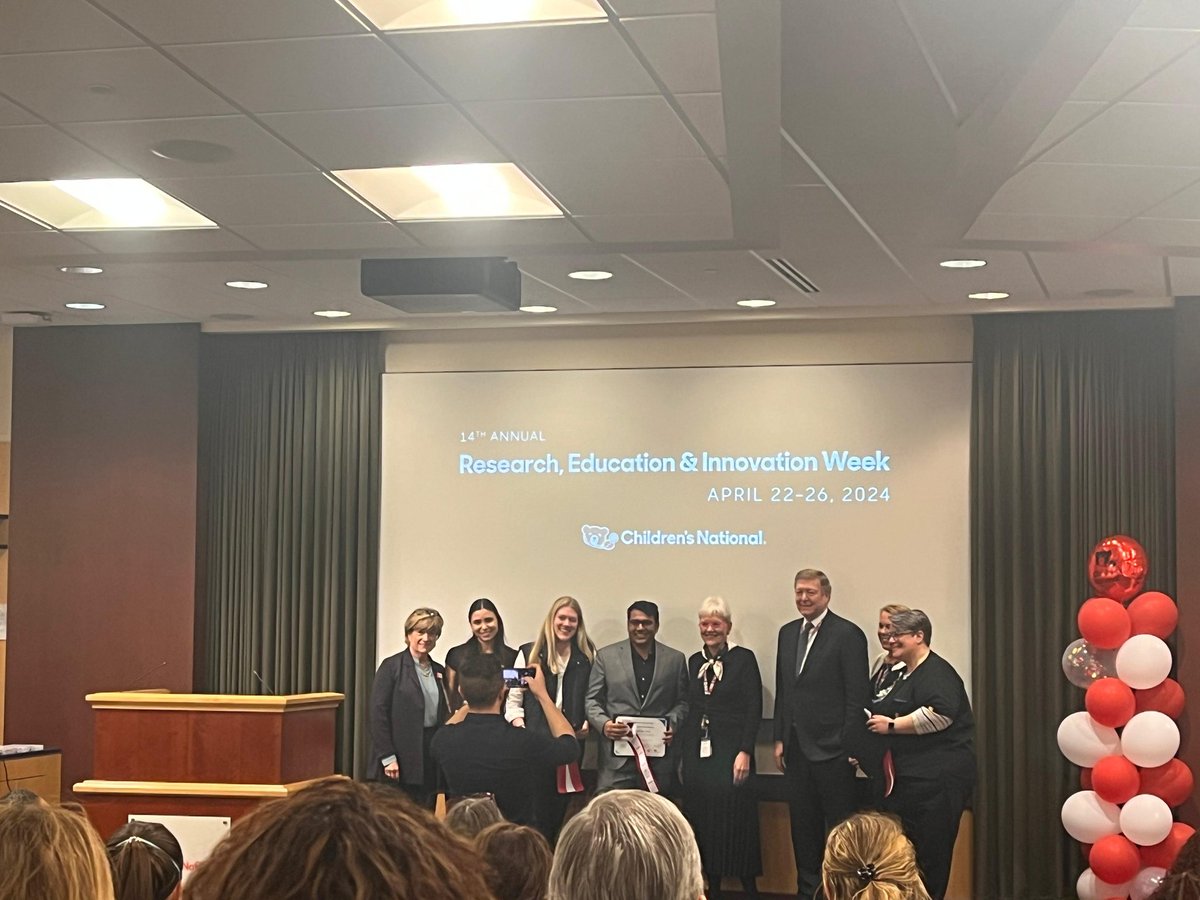 Excited to share that I have received an  award for the best poster presentation at the 14th Annual Research, Education and Innovation Week at @ChildrensNatl . Our work highlighted the importance of #zebrafish in childhood brain tumor research #DIPG #Braintumor