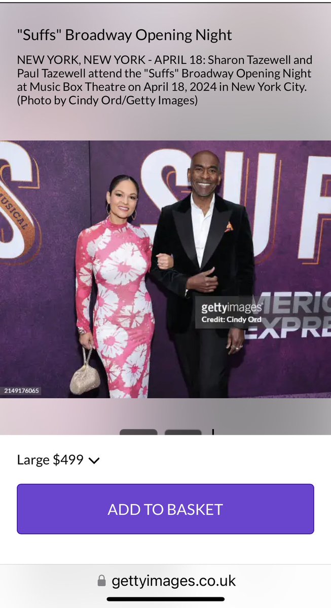 I’m still gushing over this night. I can’t wait to see Suffs Musical, again! And not just because Paul Tazewell created the costumes. Of course they were divine! And yes…apparently you can order this picture from the red (purple) carpet for $499. 🙂 Who knew? Lol. Ha ha.