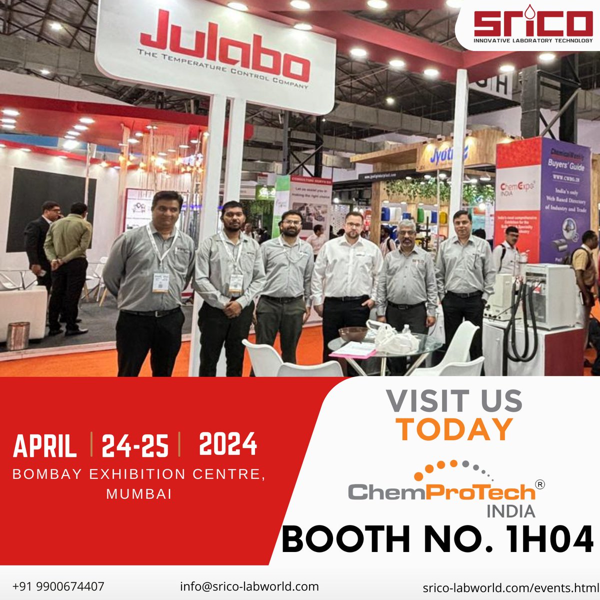 sricolabworld's tweet photo. ๐Day one of #SRICO at #Chemprotech exceeded all expectations! We extend our heartfelt thanks to all the incredible visitors who graced our booth with their presence and enthusiasm.
Join us on the last day of the Expo at #Booth1H04. https://t.co/6UFV2k5JHc