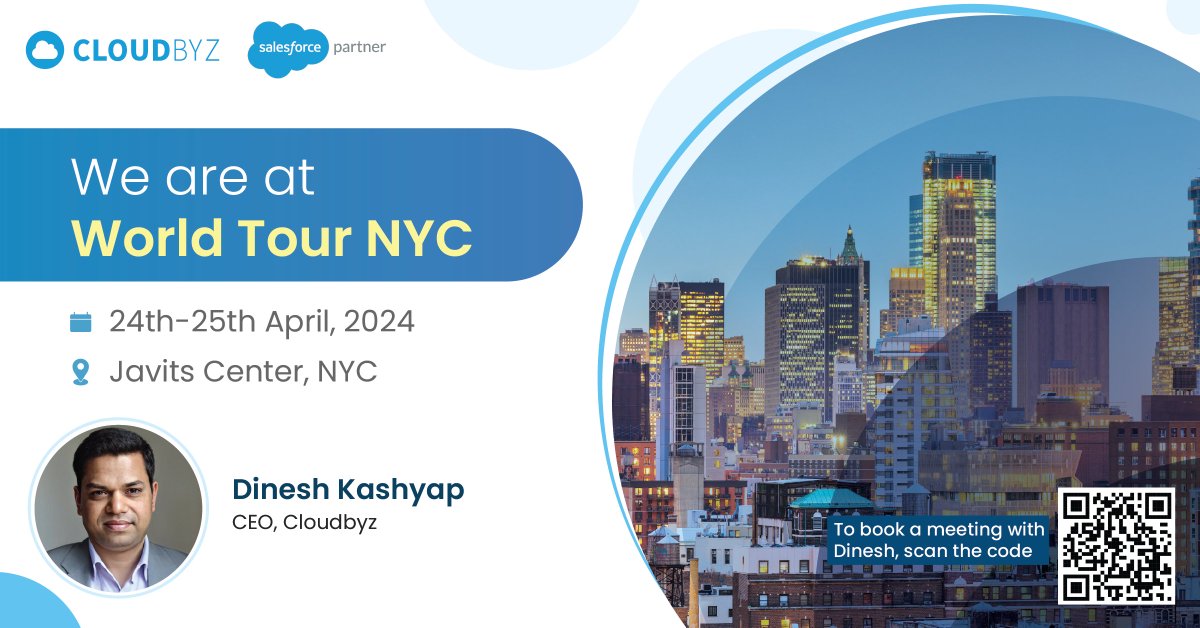 cloudbyz's tweet photo. 📢 Our CEO, Dinesh Kashyap, will be at #Salesforce World Tour NYC today!
We invite you to connect with Dinesh at https://t.co/bPTj1elMRk
#CTMS #EDC #eTMF #Safety #PV #RTSM #Pharmaceutical #Biotechnology #MedicalDevices #Diagnostics #Salesforce https://t.co/5CutYLEj7U