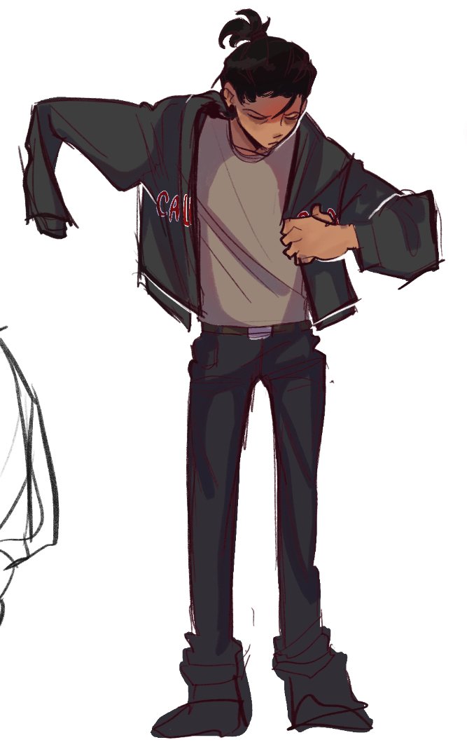 MeltWithClarity's tweet photo. @pinkstarfruiit This is Alaric he has a piece of broken nanotechnology in his brain that gives him empathy super powers but also has massive negative side effects! Like not sleeping and sometimes fainting like a goat! https://t.co/gstNdBiEUG