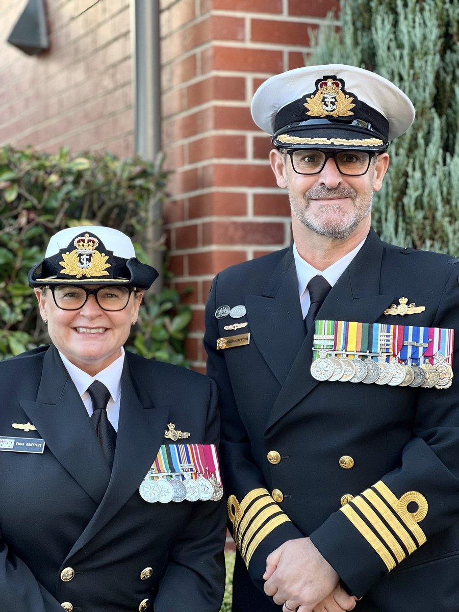 ANZAC day alongside my rock. Supporting each other every step of the way for over 35 years. #navy #navyfamily #AnzacDay2024