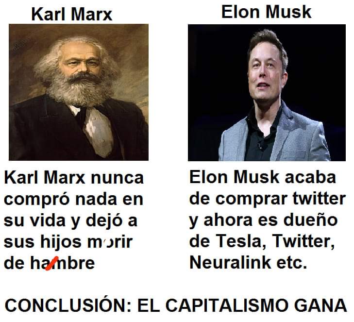 Elon Musk >>>> Karl Marx