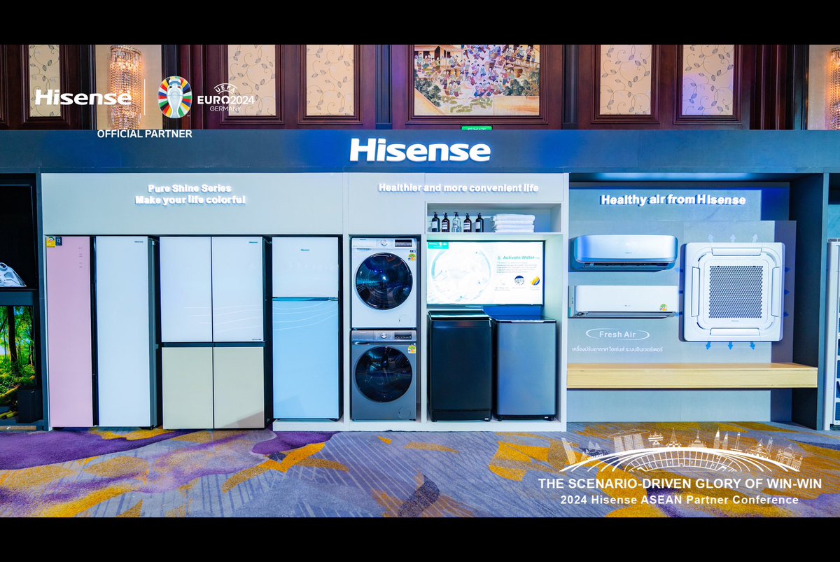 HisenseID's tweet photo. Hisense ASEAN mengadakan Partner Conference 2024 dengan mengusung tema “The Scenario-driven Glory of Win-win”di Bangkok, Thailand pada tanggal 23 April 2024 🏆✨ #Hisense #HisenseID #HisenseIndonesia #HisenseASEAN #HisenseProductLaunch2024 #BeyondGlory #Handal #Kualitas https://t.co/ph1STH2eXJ