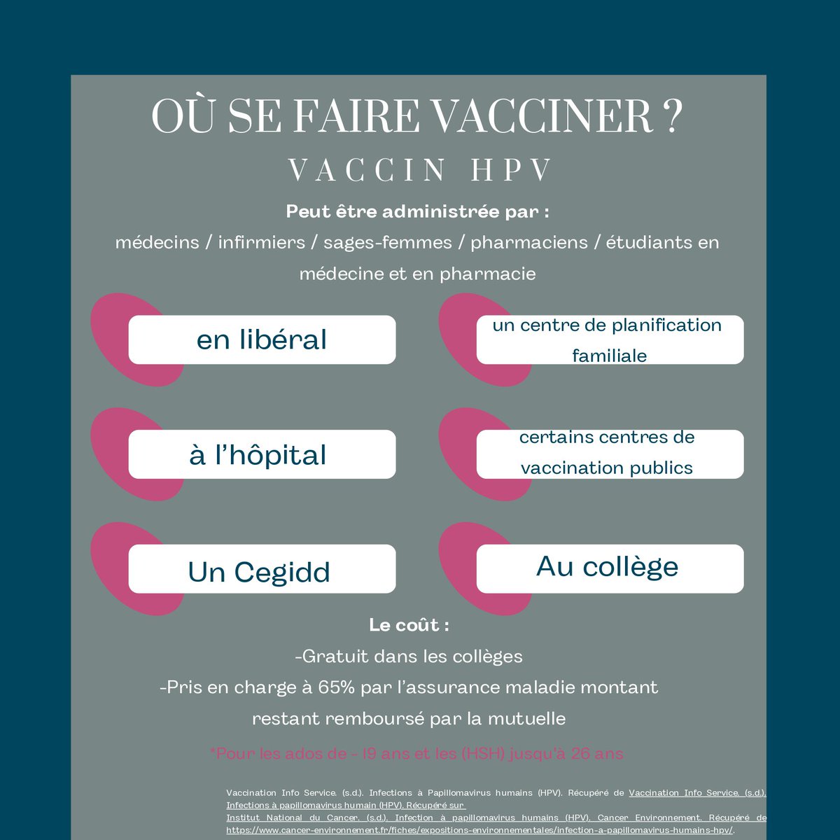 📩 Aujourd’hui on te dit quand, comment et où te faire vacciner ! #vaccin #Vaccinate #vaccination #hpv #papillomavirus #cancer #prevention #liguecontrelecancer  #chuse #saintetienne