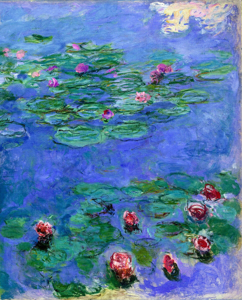 Water Lilies Red, 1919 Get more Monet 🍒 linktr.ee/monet_artbot