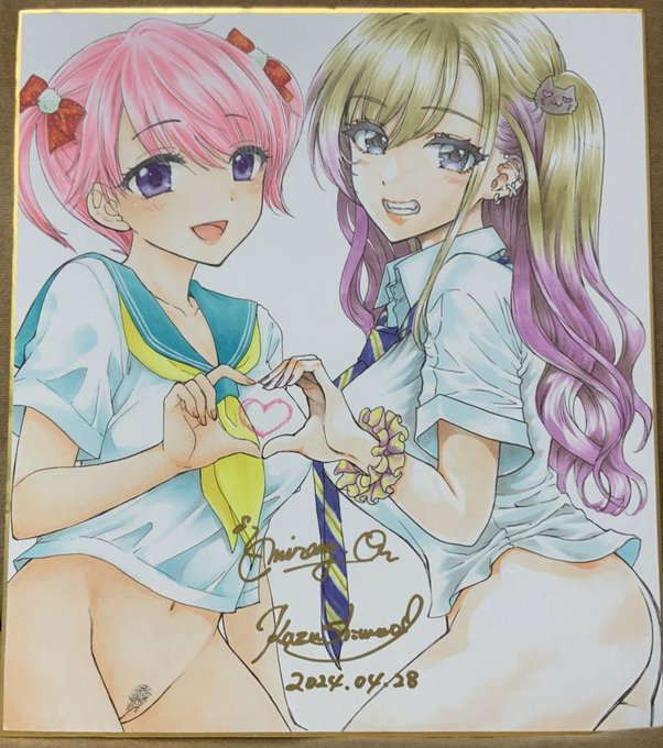 コラボ色紙はあいちゃんとちはるちゃんでっす🩷💜
オークション形式で頒布します!
スペースに記入ノートを設置しますので、ぜひご参加くださいね💪 