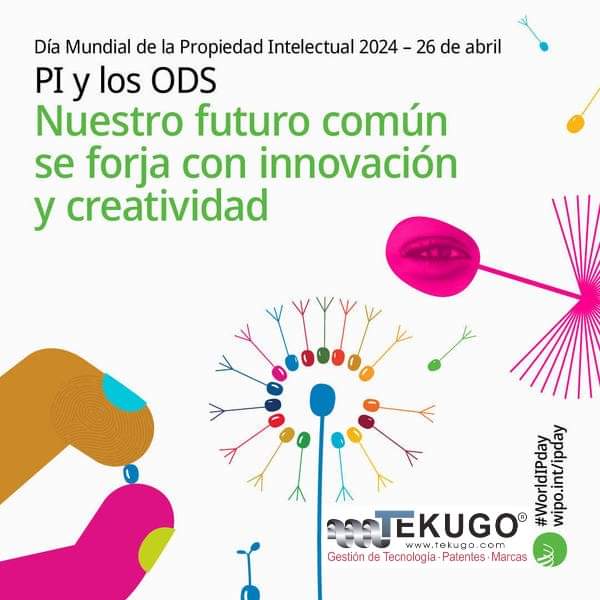 #WorldIPDay #WorldIPDay2024
26 de abril de 2024
PI y ODS: Nuestro futuro común se forja con innovación y creatividad.

El #DíaMundialDeLaPI oportunidad para explorar cómo la PI alienta y puede ampliar soluciones innovadoras y creativas, esenciales para construir nuestro futuro