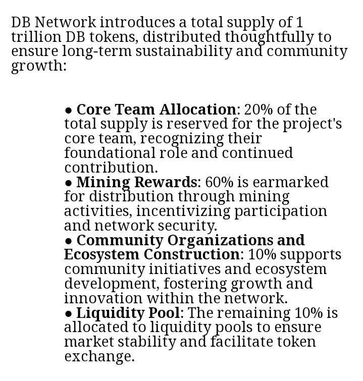 TGEAlert's tweet image. DB Network Total Supply &amp;amp; Allocation 🤫🔥🔥🔥

Code: 754421

Link: play.google.com/store/apps/det…

#DBNetwork