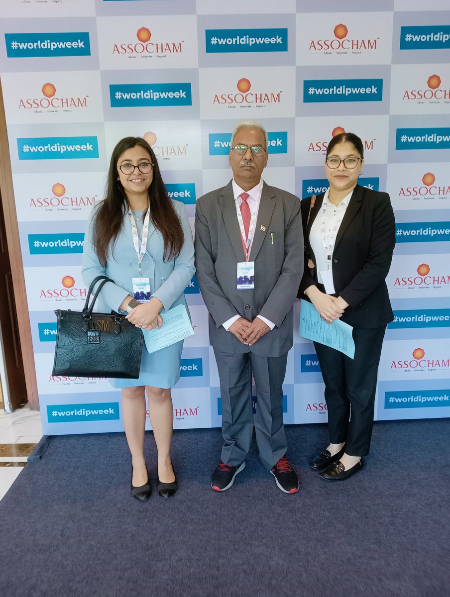 In 2nd Global IP Leadership Summit & Awards India's Century Vision for IPR organised by ASSOCHAM in Sangali La Eros Hotel, New Delhi with Akansha Saha and Diksha Singh Advocates,L.S.Davar & Co.