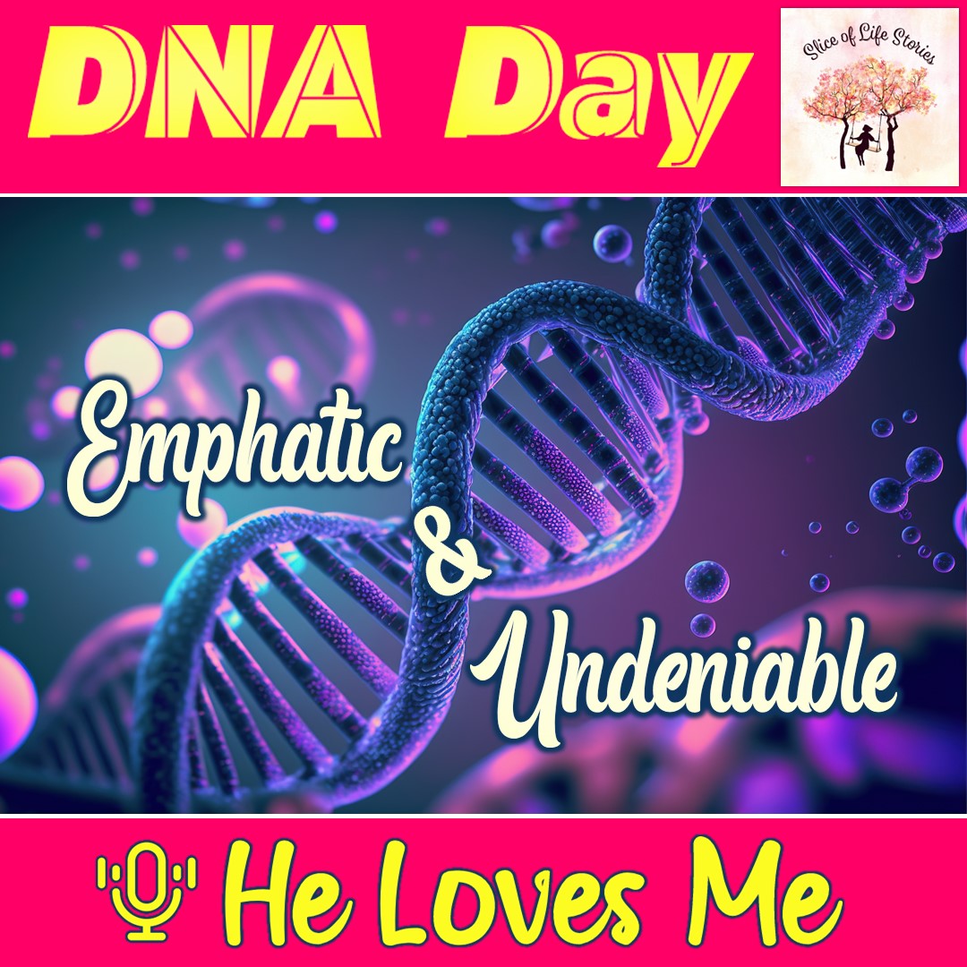 DNA Day with 🎙 He Loves Me

▶ youtu.be/AUHv4ohTTIk

#helovesme #makingmoney #knowyourownmind #breakfast #wisewords #papa #scared #protectyou #podcast #nationaldnaday #DNA #DNADay #Science #Biology #genetics #genes #family #genomics #familyhistory