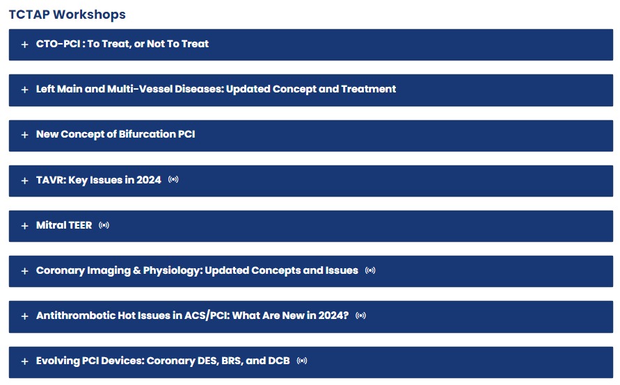 Zill_cardio's tweet photo. #TCTAP2024
💥The major highlight for Day 1️⃣ is #TCTAP_Workshops, which offers a well thought list of #Hot_Topics in both Coronary and Structural Interventions and is available for both In-person as well as Online Attendees ...
@summitmd_cvrf #CardioTwitter https://t.co/uBUB7Jfuwi