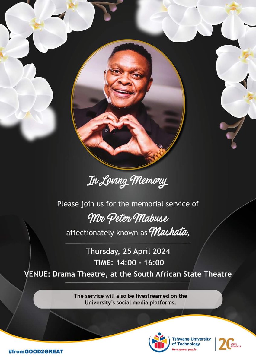 @djsbu @LeloMzaca @Radio2000_ZA change of venue for the memorial service
#NoNameBreakfastShow