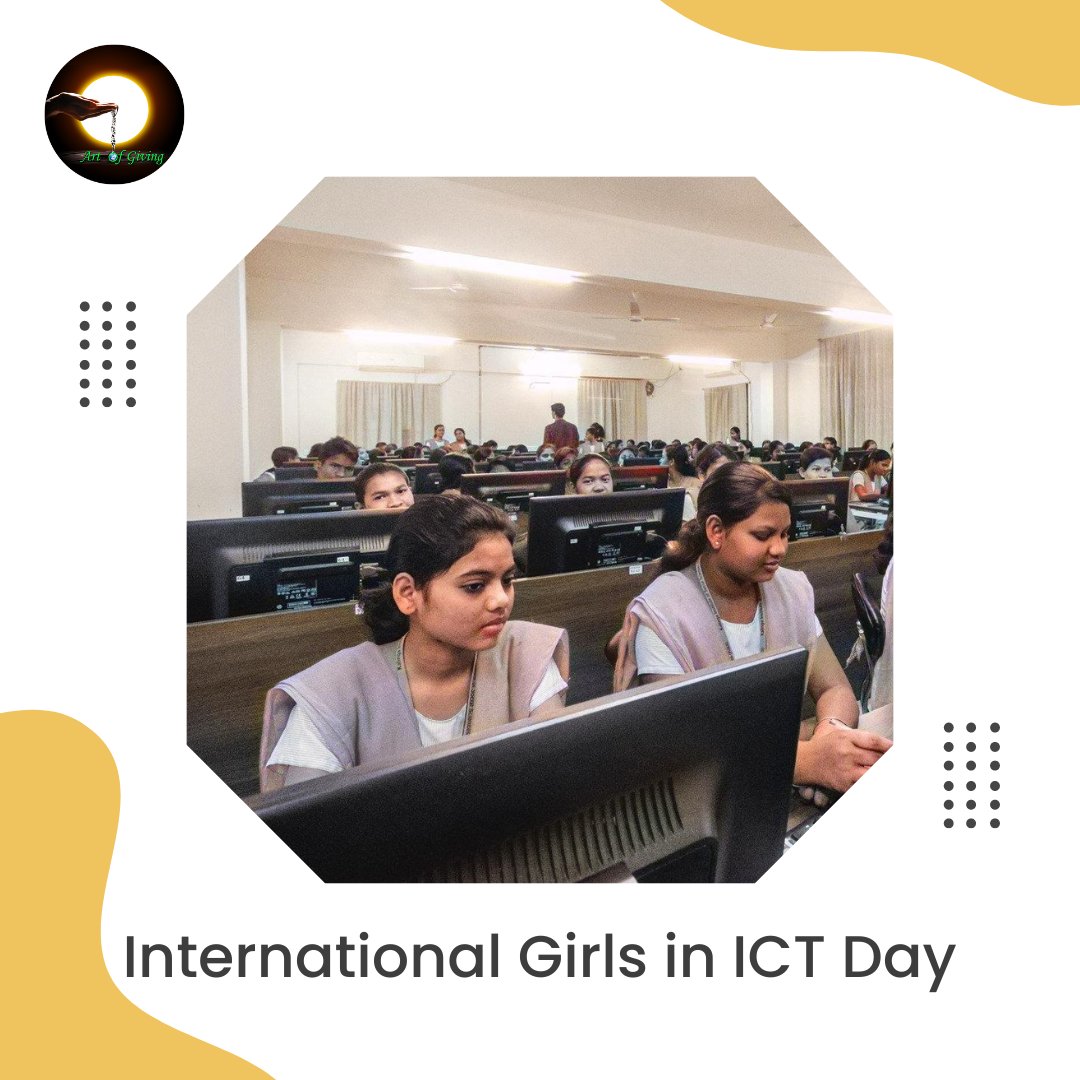 Happy International Girls in ICT Day from #ArtOfGiving! Let's empower girls to pursue careers in Information and Communication Technology (ICT) and bridge the gender gap in tech. By providing opportunities and support, we can unleash their potential and shape a more inclusive