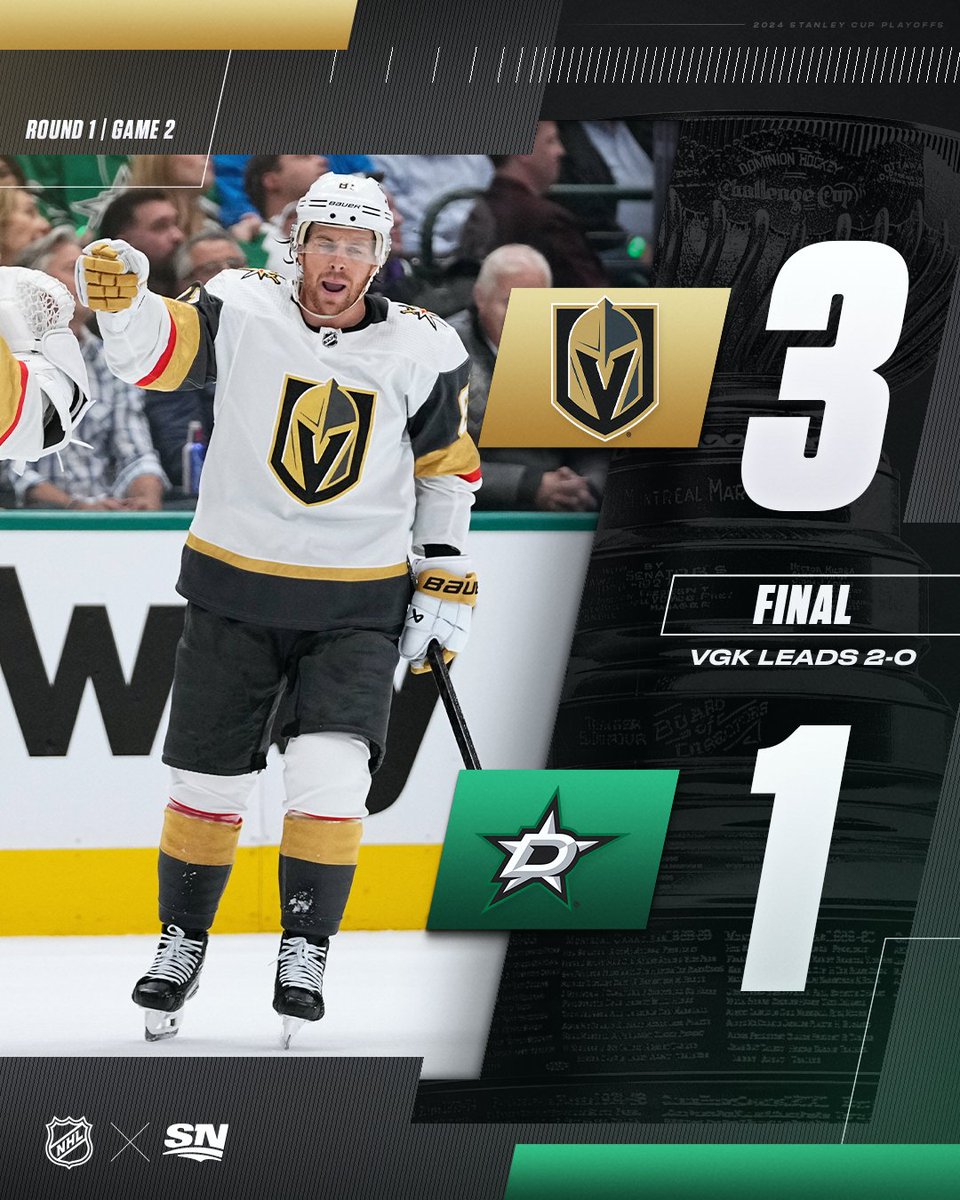 The Golden Knights take two in Texas! ✌️