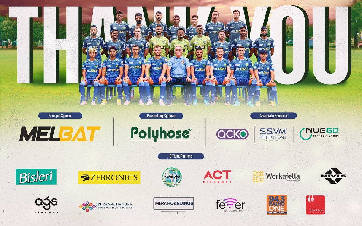 Nandri to all our sponsors for their support throughout the ISL 2023-24 season! 🙌💙 #AllInForChennaiyin