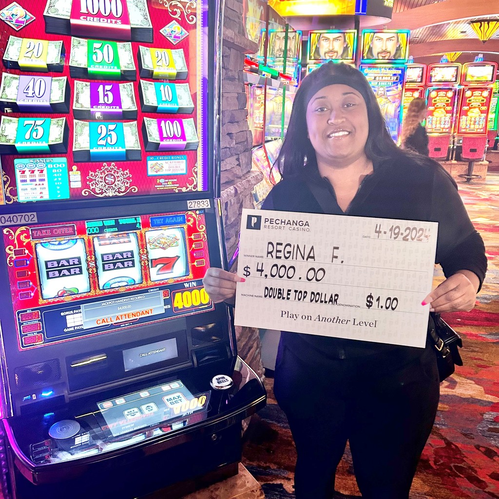 Congratulations, Regina, on your top dollar win! Enjoy your Top Dollar Double jackpot! 💵🎰 #WinningWednesday #Pechanga #Resort #Casino #PechangaCasino #Jackpot #Slots #SlotMachines #Winning #Win #Play #Temecula #Gamble #Gambling #Bet #DoubleTopDollar
