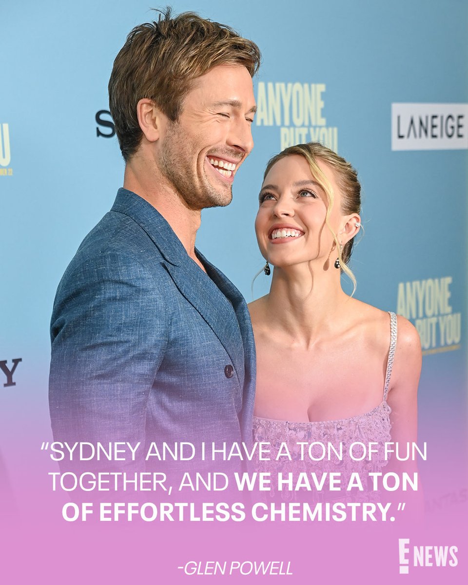 🔗: enews.visitlink.me/sOKdWT Not just Anyone could pull off a showmance like Glen Powell and Sydney Sweeney. He admits to playing into dating rumors at the link. (📷: Getty)
