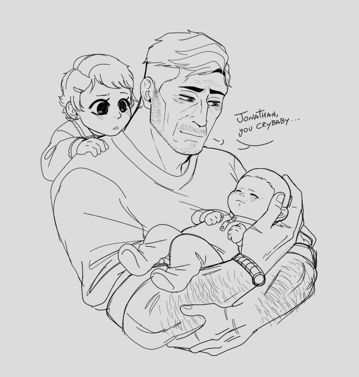Dad!Krueger with our baby son Jonathan and our little daughter Emilie 💚💜

#krueger #kreuger #cod #selfship #fanchild